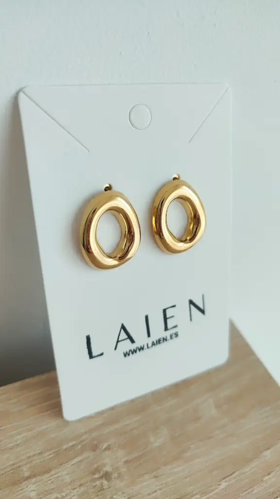 [2170] Pendientes Luna dorado