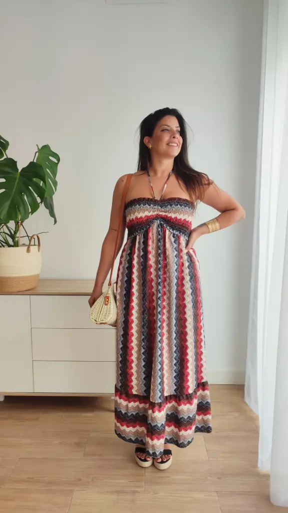 [6100] Vestido Étnico