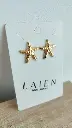 Pendientes Estrella acero dorado