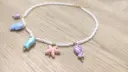 Collar acero perlas charms mar
