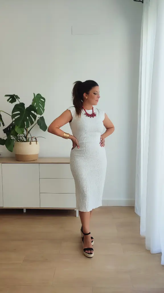 [9350] Vestido Azahara Blanco