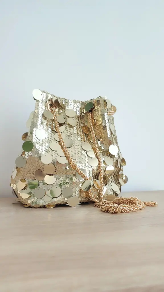 [7801] Bolso Bombonera Dorado