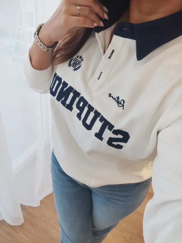 Sudadera Retro Blanca (S)