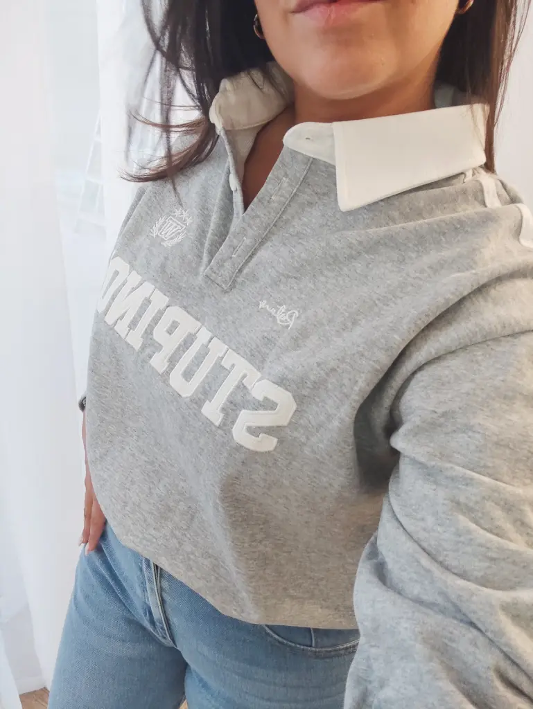 Sudadera Retro Gris (S)