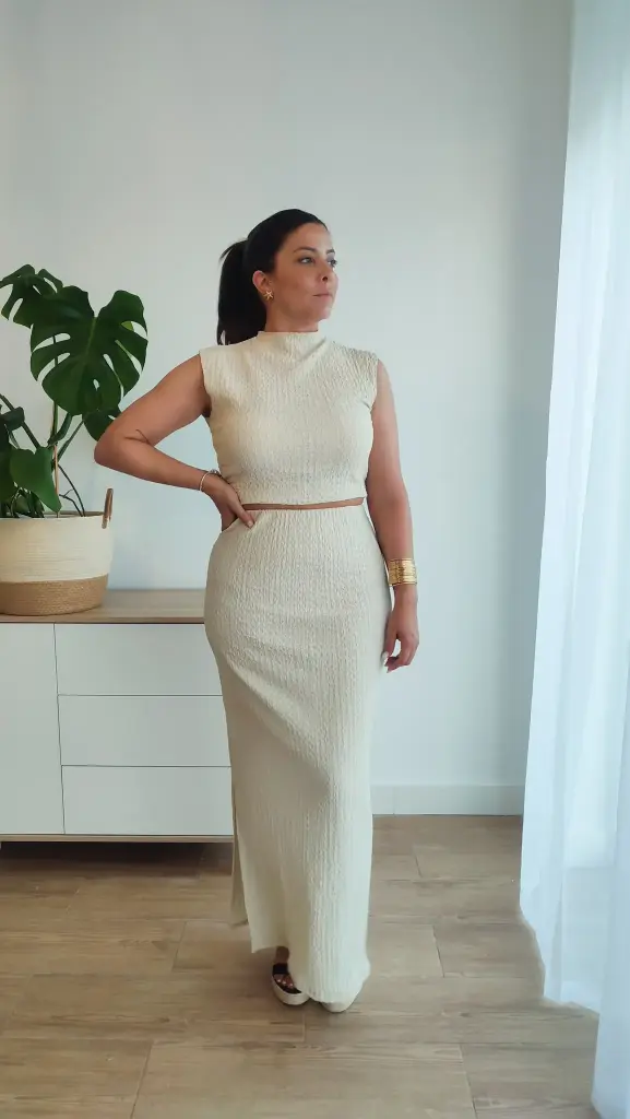 Falda Azahara Crema