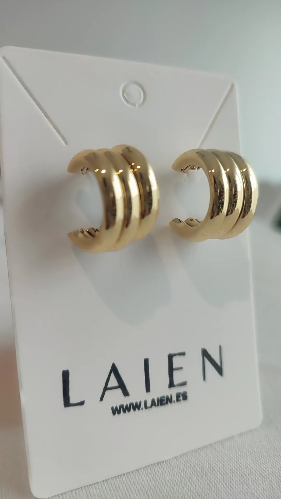 Pendientes Aro triple dorado 