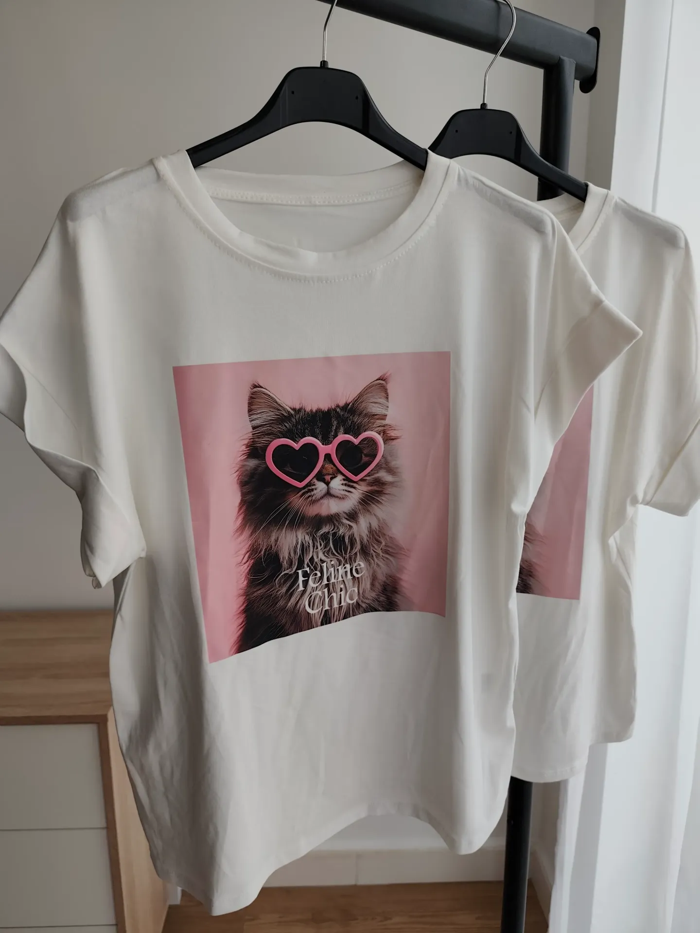 Camiseta Cat blanca