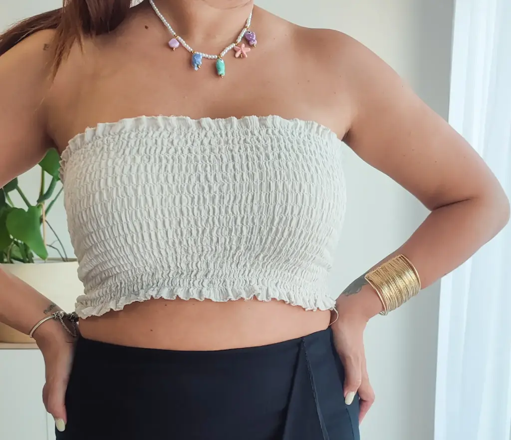 [6086] Top Maya Blanco