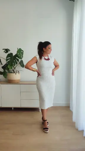 [9350] Vestido Azahara Blanco