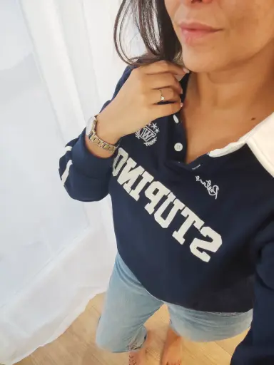 Sudadera Retro Navy