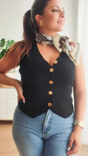 chaleco Naara Negro